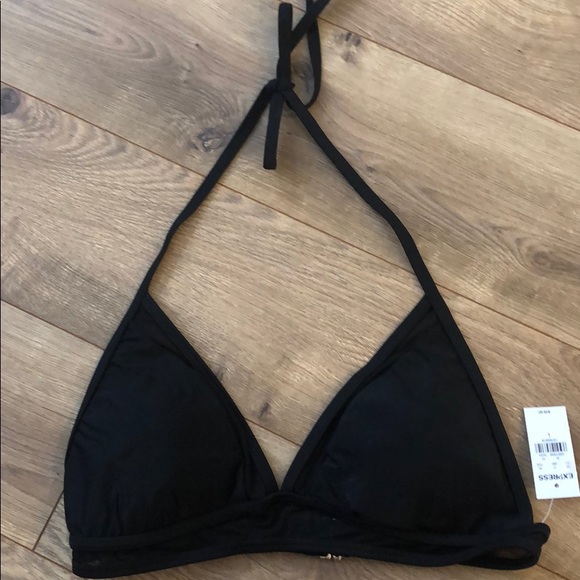NWT. Express. Mesh banded triangle bikini top. L - Picture 1 of 2